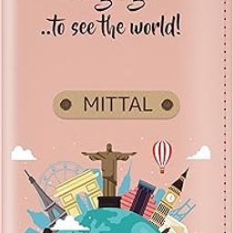 Personalized Printed Leather Passport Cover with Customised Name | Printed Travel Quote on Passport Holder (Design 01, Baby Pink)-image-6