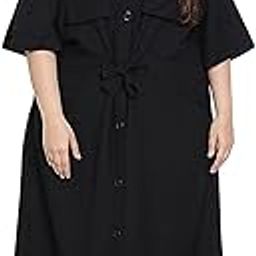 Plus Size Women Pure Cotton Casual, Office Dress-image-14