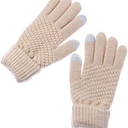 Firmed String WOMEN Warm Woolen Hand TOUCH Gloves Stretchable Winter Wool Biker Self Design Acrylic with Fingertip Touch (Free Size)-8