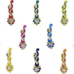 Comet Busters Handcrafted Multicolor Bridal Bindi For Women (BIN009)(15mm)-image-17