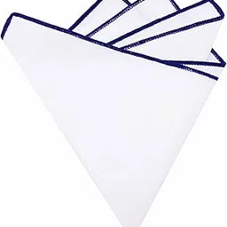 leonardi Mens Pocket Square | 24 x 24 cm | Soft fabric | Superior finishing | Packaging – folder | Colour- Black Border (Set of 1)…-picture-2