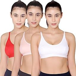 Women's Cotton Blend Pack Of 3 Sports Bra - E1608PIREW-picture-34