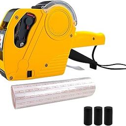 SAMVARDHAN MX5500 Pricing Tag Gun with 5150 pcs White Label Gun Stickers & 3 Extra Inker Rollers, Pricing Label Gun, 8 Digits Retail Pricing Gun and Labels for Grocery Store, Food (Yellow)-11