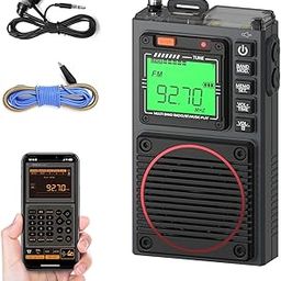 CALMORA Raddy RF75A APP Control Shortwave Radio, Portable AM/FM/VHF/SW/WB Weather Radio, Pocket Radio Rechargeable w/ 9.85 Ft Wire Antenna-image-2