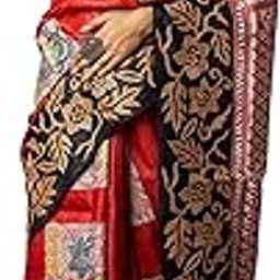 RAMSHYAM COLLECTION Tussar Hand Print Saree (42)-image-13