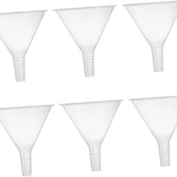 HOLIDYOYO 6pcs Plastic Experiment Funnels Liquid Transfer Tools for Kitchen Use for Narrow Bottles and Small Solids Lightweight and Easy to Handle-image-18