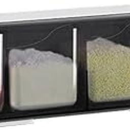 Cannagenix Wall Mounted Spice Storage Box With Spoon For Kitchen, Multipurpose Self Adhesive Seasoning Masala Spice Rack Shelf With Cover,plastic spice rack masala organiser-44