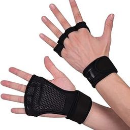 GOCART WITH G LOGO Weight Lifting Gloves with Wrist Wrap Supports, Full Palm Protection and Extra Grip(Black)-image-40