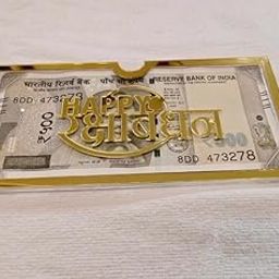 THE PARTY PLANET Acylic Rectangle Shape Rakhi Shagun Envelopes for Gifting Sagan Lifafa Wedding Occasion Cash Money, 18 X 8 cm, Golden Transparent (3)-image-78