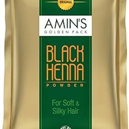 Amin's Golden Pack Black Henna Powder | No Ammonia | Export Quality | Herbal-Based-48