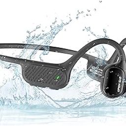 flymory Swimming Waterproof IPX8 Earbuds Bone Conduction Wireless Bluetooth Headphones Underwater Open Earphones with Built-in 32GB Memory MP3 Player 8 Hours Playtime Sports Headset for Running Gym-19