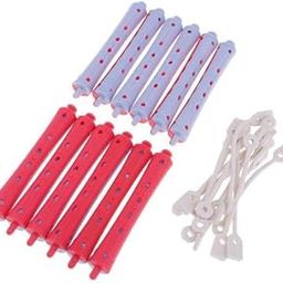 CALANDIS™ 2x12pcs Hair Curler Clamps Hairdreser Perm Rods Hair Styling DIY 9 x 1.4 cm | Hair Care & Styling-31
