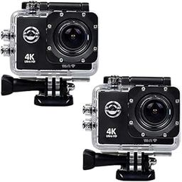 Drumstone Combo Pack of 2 Items - 15 Years Warranty 4K Action Camera Ultra HD 170D Wide Angel Go Waterproo 1080 Camera, Dual 2 Inch LCD 16 MP Image Sensor 170 Wide-Angle Lens| for Vlog & Travel-image-42