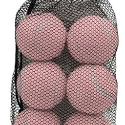 UJEAVETTE 6X Tennis Balls with Drawstring Mesh Bag Elastic 64mm Diameter Elastic Balls Light Pink-image-82