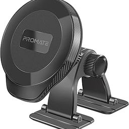 Promate Magnetic Phone Holder with MagGrip™ Technology, Fits Any Curved Surface, Firm Dashboard Attachment, Powerful N52 Magnets, ArcMount-22