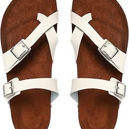 Synthetic Leather Comfortable Stylish with Open Toe Casual White Solid Flat Sandals for Women's-image-68