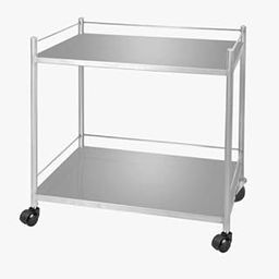 SAIFIX 2 Shelf Stainless Steel Medical Instrument Trolley with Wheels (55 L x 40 W x 76 H CM's)-picture-28