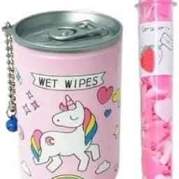 ShriBalajiWorks Everyday Essentials Wet Wipes Face Tissue Can and Pack of Paper Soap for Refreshing Cleansing Color May Vary Depend Upon Availability (Pack of 2) Unicorn Theme-image-64