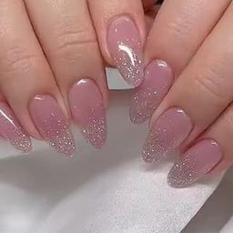 Gush Beauty Press On Nails | Reusable Nail Extensions | Artificial Fake Nails Set | For women (Pixie Glitter - Medium Almond)-image-56