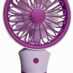 Shiaram | USB Rechargeable Mini Hand Fan – Portable, 3-Speed Settings, 1200mAh Battery, Up to 4-Hour Use – Compact & Lightweight Personal Fan with USB Cable (Blue & Beige)-3