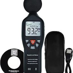 Data Logging Function Sound Level Decibel Meter with Backlight Display High Accuracy Measuring 30dB~130dB Instrument Compact Professional (with CD Software for Recording)-3