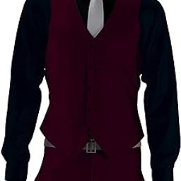 Men's Unstitched Maroon Solid Nehru Or Modi Jacket Fabric For (1 MTR, Free Size)-17