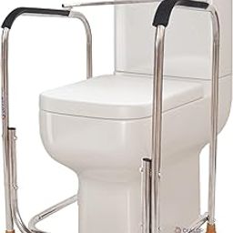 DIALDRCARE Stainless Steel Free Standing Toilet Surround Rail Frame for Handicapped Disabled Elderly Patients-picture-26