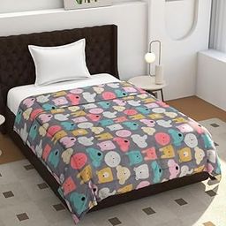 MORADO 150 GSM Glace Cotton AC Comforter/Blanket/Quilt for Single Bed (60x90 Inches, Grey)-image-76