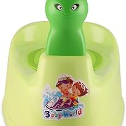 Nabhya Potty Toilet Trainer Seat/Chair with Lid and High Back Support for Toddler Boys Girls (Age 7 Months to 3 Years) (Green)-image-110