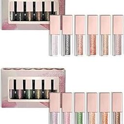 COSLUXE Liquid Glitter Eyeshadow Set, 6 Colors Metallic Glitter Shimmer Smokey Eye Looks Waterproof Long Lasting EyeShadow Makeup Kits (02, 6)-image-11