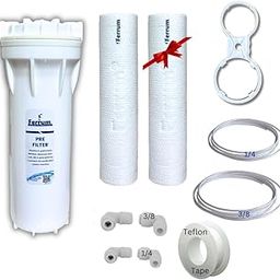 Ferrum ® Sediment Pre Filter Set with Spun Filter Cartridge 1+1extra, Spanner, Pipe, Tape, Elbow | RO Service Kit | for All RO, UV, UF, Gravity Water Purifier | Municipal, Borewell, Tanker Water-image-83