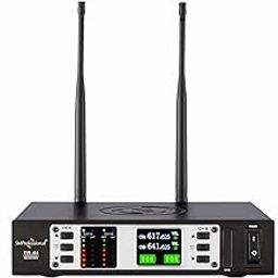 THE L.T TUNES Studiomaster Professional TR 44 HH Dual UHF Wireless Microphone System – Two Handheld Mics with Receiver, Ideal for Stage Performances, Events & Public Speaking.-image-99
