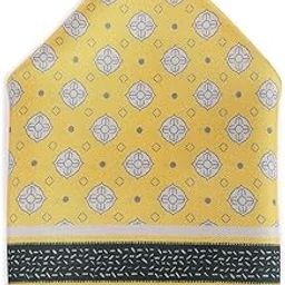 Men Yellow Print Party Pocket Square-image-76