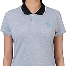 Women Polo Collared Semiformal Anti Odour Ultra Soft Cotton Rich Biowashed Embroidered Tshirt |WPE6KBMGS01_P|-image-101