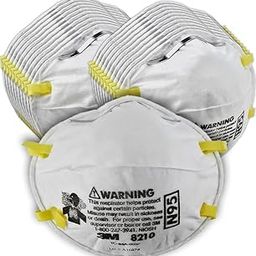 Unisex NIOSH Safety Personal Protective Equipment Particulate Mask Respirator 8210, N95, Smoke, Dust, Grinding, Sanding, Sawing Sweeping (White, Without Valve) -Pack of 20-image-40