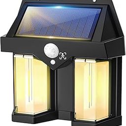 WIDEWINGS Solar Wall Lights Outdoor, Wireless Dusk to Dawn Porch Lights Fixture, Solar Wall Lantern with 3 Modes & Motion Sensor, Waterproof Exterior Lighting(1, Wall LAMP)-image-19