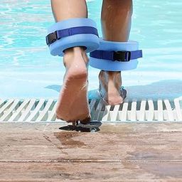 2 Pcs Foam Swimming Aquatic Cuffs Fitness Exercise Workout Ankles Arms Belts with Quick Release Buckle Swim Fitness Training Floats Sleeves Kids Float Discs Swim Ankle Bands Water Aerobics Float Ring-picture-20