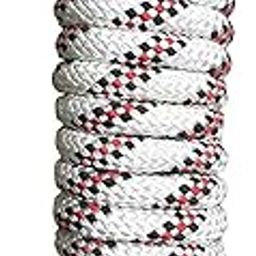 AZUKA® Static Type A Kernmantle Polyester Rope 10mm x 15 Meter (White red) (10mmx15m)-picture-13
