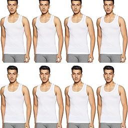 Men's Cotton Western Solid Vest (Pack of 8) (Frontline-Air-Whit-RN-8-80_White-image-53
