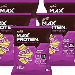 RiteBite Max Protein Cream & Onion Protein Chips 60g ( PACK OF 5 )-image-40