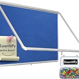 Essentiify 2x3 Feet Notice Board with Glass Door, pin Board/Soft Board/Notice Board for Office, Study Room & School Uses, Notice Board for Office with Glass, Notice Board for Study Room-image-72