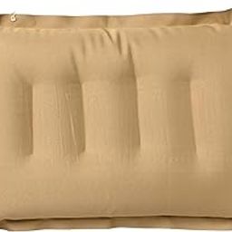 PM Square Air Inflatable Travel Pillow Pack of 1 for Travelling in Train, Bus, Camping, Hostel and Office - Khaki Colour-11
