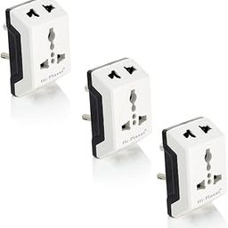 Hi-Plasst Travel Plug Adapter Universal (3 Pieces) – 3 Pin Multi Plug Converter 6A/10A – 3 Way Plug Socket for UK, US, EU, AU – Compact & Lightweight-14