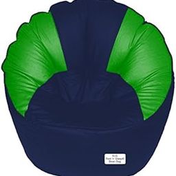 RnS Rest 'n' Sleep - Bean Bag Cover Only Mudda Chair for Living Room, Bed Room for Relaxing(Parrot Green/Navy Blue, XXXL)-image-50