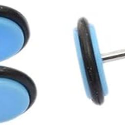 Neon Blue Plastic Pair Stud Earring For Men-image-44