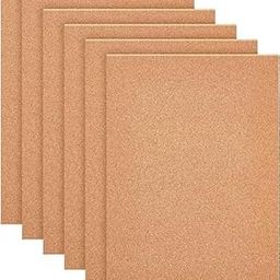 VINTAGER Cork Sheets - 5 mm Width Cork Tiles Cork Mat 30 X 21 Cm for Wall Decoration, Party and DIY Crafts (Pack of 6)-picture-24