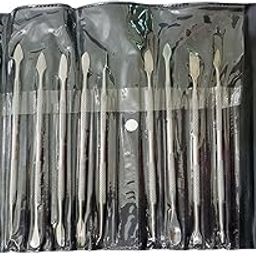 LUXURO Dental Wax Knife Kit Wax Carving & Modeling Tools, Clay & Pottery Tools, Modeling/Sculpting/Carving Tools - Stainless Steel (Set of 12 Pieces)-picture-18