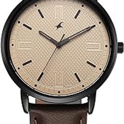 Stunners X Special Edition Quartz Beige Dial Leather Analog Watch for Men-image-37