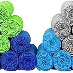 Tagefa Cooling Towel 20 Pack Soft Breathable, Ultra-fine Fiber, Super Absorbent, Fast Evaporation Drying, Quick Cold Towel, for Bowling, Yoga, Travel, Camping, Golf, Football, Hiking, Outdoor Work-image-10