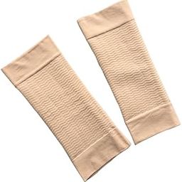 1 Pair Compression Arm Sleeves Slimming Shaper – Elastic Upper Arm Support Sleeves for Women & Men, Fat Burner Arm Wraps for Workout, Sports & Fitness (Beige)-image-81